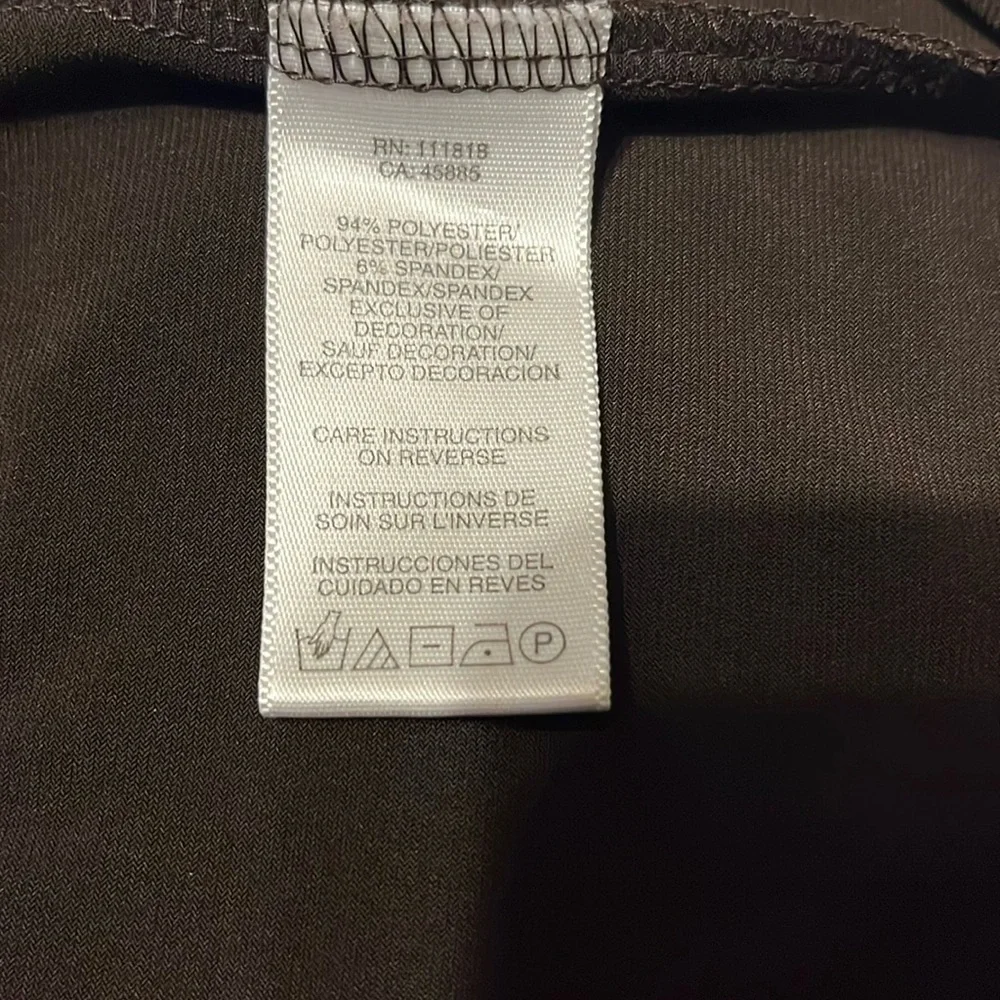 MICHAEL KORS Embellished Brown Sleeveless Top